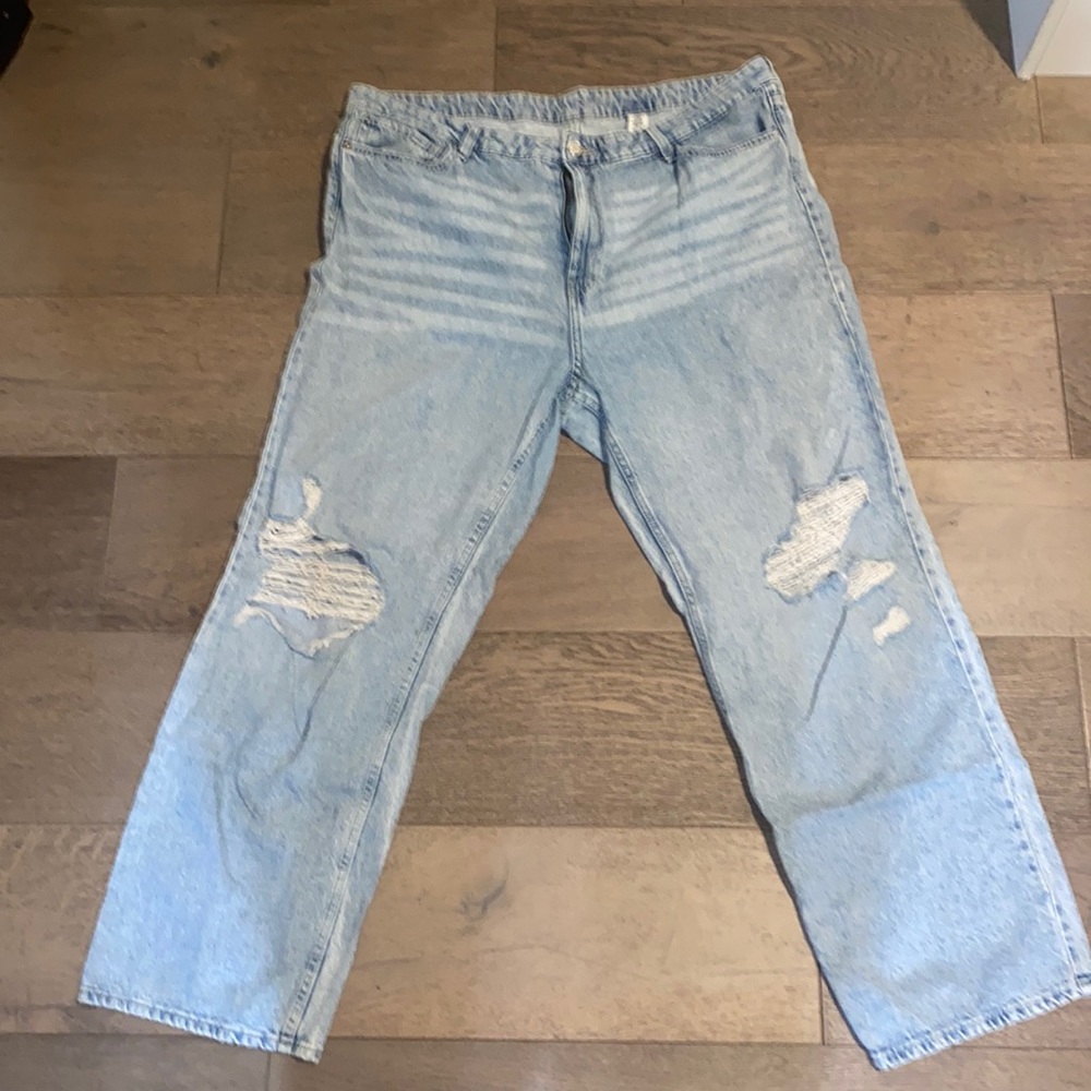 H&M blue straight cut jeans